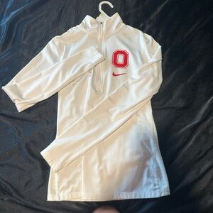Nike Cream and Red Varsity Jacket